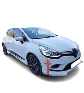 Renault Clio 4 Custom Yan Marşpiyel Seti Mat Siyah Plastik 2 Adet