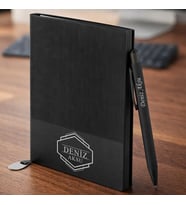 BK Gift Kişiye Özel İsimli Defter Kalem Seti -4, Hediye Kutulu Premium Not Defteri Seti, Kurumsal Promosyon Seti