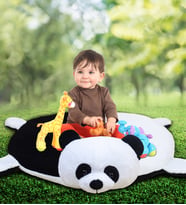 Bebek Oyun Halısı 120 cm Pandalı Oyun Matı (%100 Yerli)