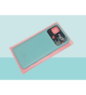 Xiaomi POCO C40 Uyumlu FULL KASA Arka Kapak Batarya Kapağı - MAVİ