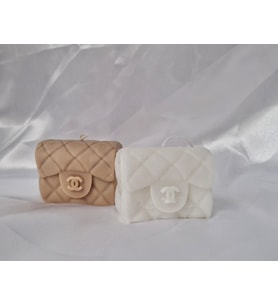 Dekoratif Kokulu Doğal % 100 Soya Wax Chanel Çanta Küçük Boy
