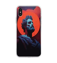 Iphone X ve XS Uyumlu Aristoteles Tasarımlı Şeffaf Telefon Kılıfı