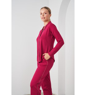 Pjs 24529 Kadın Düğmeli Pijama Takım