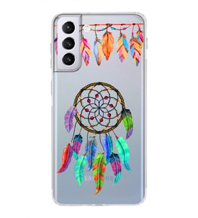 PrintiFy Samsung Galaxy S21 Plus ile Uyumlu Nazar Boncuğu 6  Kamera Korumalı Şeffaf Silikon Kılıf