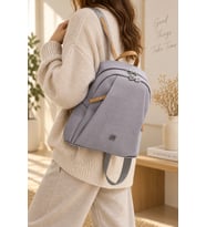 Krem 6026 Orijinal Just Polo Kadin 9 Bolmeli Orta Boy Sirt Cantasi 31x29 Cm