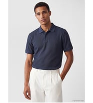 LCW Vision İndigo Polo Yaka Dokulu Erkek Tişört
