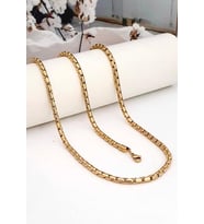 Gold Renk 1.sınıf Örme Çelik Erkek&Kadın Kolye Ve Bileklik Seti