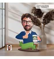 BK Gift Kişiye Özel Öğretmen Karikatürlü Büyük Boy Ahşap Biblo-4 Arkadaşa Hediye , Sevgiliye Hediye, Kişiye Özel Biblolar