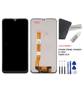 Tkgz - Oppo Realme C3 Uyumlu Lcd Ekran Dokunmatik -A- Kalite + B-7000 + TAMİR SETİ