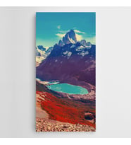 Göl Dağlar Manzara Panoramik Kanvas Tablo