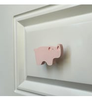 Pomerol Pembe Gergedan Dolap Kulpu - Çocuk Odası, Mutfak ve Banyo İçin Sevimli Mobilya Kulp, KulpD