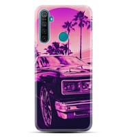 Realme 5i 5 Pro 6i 7 Pro 8 Kılıf Desemli Silikon Mor Araba 1711