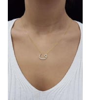 Vav 18K Altın Kaplama Kolye (Karışık)