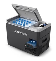 Acopower VX28 12/24/220Volt Akülü/Kablolu 28Litre Kompresörlü Outdoor Oto Buzdolabı + Powerbank + LED Lamba