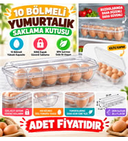 Mey İthalat® 10 Bölmeli Kilitli Kapaklı Yumurtalık Saklama Kutusu YU110 (adet fiyatıdır)