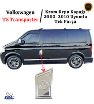 Vw T5 Transporter Krom Depo Kapağı 2003-2010 Paslanmaz Çelik (Gümüş)