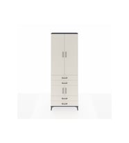 Arges Dolap 5 Raflı 4 Çekmeceli 4 Kapaklı 88x30x243 Antrasit-Aytaşı