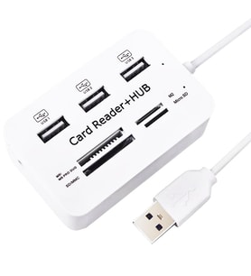 Powermaster 3 Port 2.0 Usb Çoklayıcı Hub + 4 Slot Kart Okuyucu PM-6052