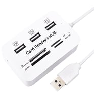 Powermaster 3 Port 2.0 Usb Çoklayıcı Hub + 4 Slot Kart Okuyucu PM-6052