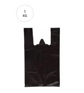 Siyah Atlet Poşet Mini Boy 20x34 cm Takriben 235 Adet 1 Kg (Çok Renkli)