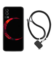 General Mobile Gm 23 Kılıf Silikon Boyun Askılı İpli Desenli Silikon Red Moons 1747