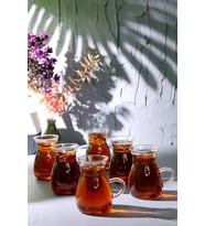 6 lı Borosilikat Cam Kulplu Çay Bardağı Kulplu Çay Bardak 1843