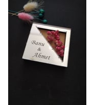 Çiçekli Magnet - Nikah Şekeri - Nişan Şekeri - Söz Şekeri - Düğün Magnet - Nişan Magnet - Söz Magnet - Yenidoğan Magnet - Doğum Magnet - Yaş Magnet 7cm