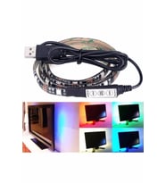 Power 1 Metre 5v Rgb Şerit Usb 5050 Smd Tv Monütör Ünite Arkası Işık (Çok Renkli)