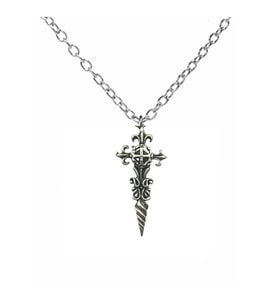 Alchemy of England Santiago Haç Figürlü Unisex Kolye – 60 cm Zincirli, Tarih ve Gizem Sembolü (Gümüş)