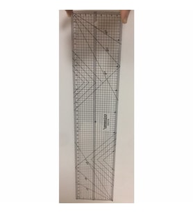 10x45 Cm Plastik Şeffaf Terzi Modelist Okul Patcwork Kesim Cetvel