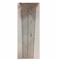 10x45 Cm Plastik Şeffaf Terzi Modelist Okul Patcwork Kesim Cetvel