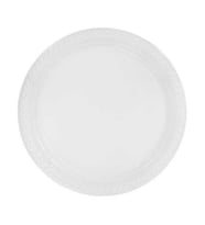 TABAK YUVARLAK 22 CM Plastik BEYAZ PK:25-