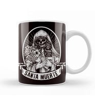 Santa Muerte Mexican Dead Sugar Skull Female Deity Satanic Kupa Bardak Porselen