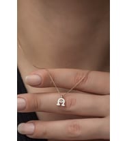 925 Ayar Minimal At Nalı Kolye Kadın Gümüş Kolye