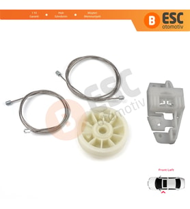 Renault Scenic Grand MK2 JM0/1 2003-2009 4/5 Kapı İçin Elektrikli Ön Sol Kapı Cam Kriko Tamir Seti