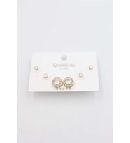 Çoklu Set Küpe - Altın