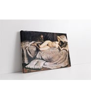 Woman Lying On A Couch Kanvas Tablo