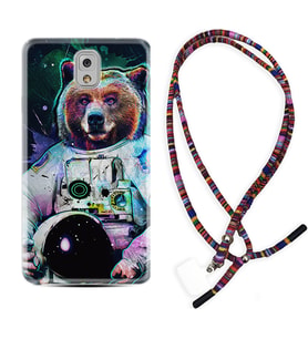 Samsung Note 3 4 5 8 9 20 Ultra 10 Lite Kılıf Boyun Asklı Rasta Silikon Astronot Panda 1755