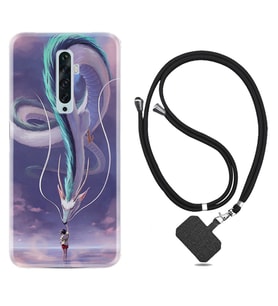 Oppo Reno 2Z 4 Lite 4 Pro 5 6 7 A31 Kılıf Boyun Askılı Silikon Kız ve Ejderha 1742