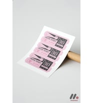 Pembe Sinema Bileti, Çerçevesiz Yüksek Kalite Duvar Afişi - Modern Ev Dekorasyonu