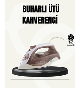 Northcity Buharlı Ütü 2200W Seramik Taban Kahverengi - Hızlı Ütüleme ve Dikey Ütüleme İçin Gelişmiş Teknoloji
