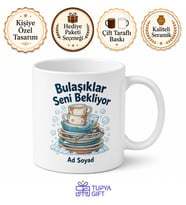 Öğrenci Ev Arkadaşına Ortak Bulaşık Temalı Komik Kupa Bardak Hediye