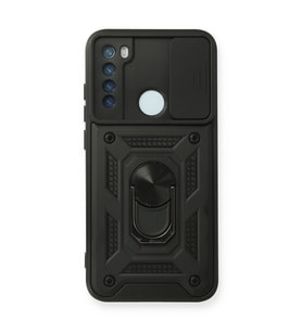 Xiaomi Redmi Note 8 Kılıf Pars Lens Yüzüklü Silikon - Siyah