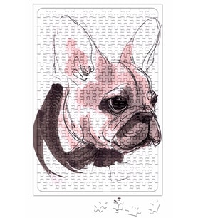 Pug Köpek Fransız Bulldog Puzzle 240 Parça Yapboz