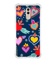 PrintiFy Huawei Mate 10 Lite Uyumlu Retro Color 3 Baskılı Şeffaf Köşe Korumalı Antişok Kılıf
