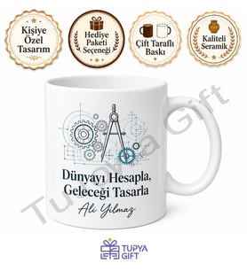 Mühendislik Öğrencisine Hediye Baskılı Kupa Bardak Özel Tasarım Mug