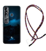 Tecno Spark 6 6 Go 8C 8 Pro 7 7 Pro Kılıf Boyun Asklı Rasta Silikon Gece 1633