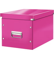 Leitz 61080023 Wow C&S Kutu Küp Büyük Boy, Metalik Pembe