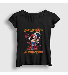 Presmono Kadın Siyah Accident Of Birth Bruce Dickinson T-Shirt 457278tt