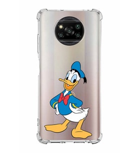 Xiaomi Poco X3 Pro Köşe Korumalı Antişok Kapak Donald Duck Tasarımlı Şeffaf  Kılıf